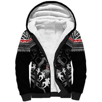 New Zealand Aotearoa Sherpa Hoodie Traditional Kapa Haka