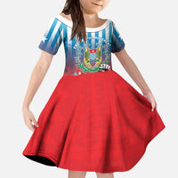 Personalised Free West Papua Kid Short Sleeve Dress One People One Soul Unique Style - Polynesian Pride