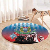 Free West Papua Round Carpet One People One Soul Unique Style - Polynesian Pride