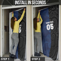 France And New Zealand Rugby Custom Door Cover Les Bleus Rooster With Maori Tiki LT05 - Polynesian Pride