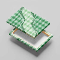 Green Hawaii Palaka Canvas Wall Art Hawaiian Pikake Lei
