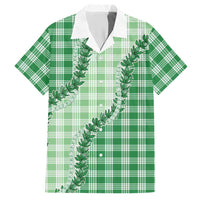Green Hawaii Palaka Hawaiian Shirt Hawaiian Pikake Lei