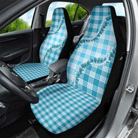 Blue Hawaii Palaka Car Seat Cover Hawaiian Pikake Lei
