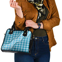 Blue Hawaii Palaka Shoulder Handbag Hawaiian Pikake Lei