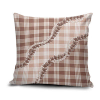 Beige Hawaii Palaka Pillow Cover Hawaiian Pikake Lei