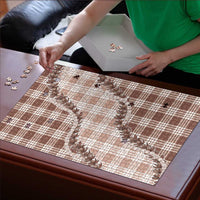 Beige Hawaii Palaka Puzzle Hawaiian Pikake Lei