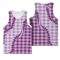 Violet Hawaii Palaka Basketball Jersey Hawaiian Pikake Lei