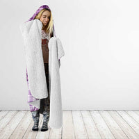 Violet Hawaii Palaka Hooded Blanket Hawaiian Pikake Lei