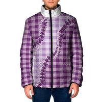 Violet Hawaii Palaka Padded Jacket Hawaiian Pikake Lei