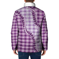 Violet Hawaii Palaka Padded Jacket Hawaiian Pikake Lei