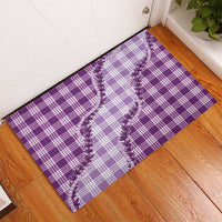 Violet Hawaii Palaka Rubber Doormat Hawaiian Pikake Lei