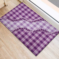 Violet Hawaii Palaka Rubber Doormat Hawaiian Pikake Lei