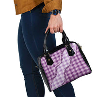 Violet Hawaii Palaka Shoulder Handbag Hawaiian Pikake Lei