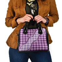 Violet Hawaii Palaka Shoulder Handbag Hawaiian Pikake Lei