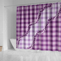 Violet Hawaii Palaka Shower Curtain Hawaiian Pikake Lei