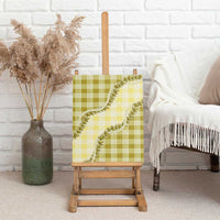 Yellow Hawaii Palaka Canvas Wall Art Hawaiian Pikake Lei