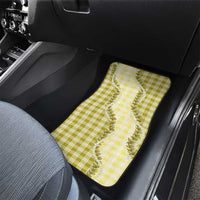 Yellow Hawaii Palaka Car Mats Hawaiian Pikake Lei