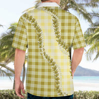 Yellow Hawaii Palaka Hawaiian Shirt Hawaiian Pikake Lei