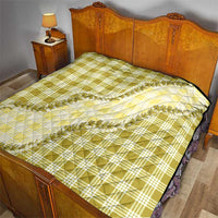 Yellow Hawaii Palaka Quilt Hawaiian Pikake Lei