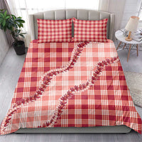 Red Hawaii Palaka Bedding Set Hawaiian Pikake Lei