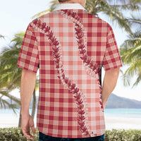Red Hawaii Palaka Hawaiian Shirt Hawaiian Pikake Lei