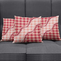 Red Hawaii Palaka Pillow Cover Hawaiian Pikake Lei