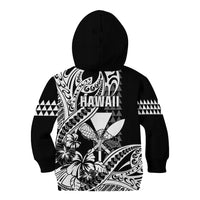 Hawaii Maui Upena Kiloi Kid Hoodie Kakau Tribal Pattern Black Version