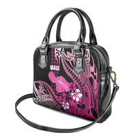 Hawaii Maui Upena Kiloi Shoulder Handbag Kakau Tribal Pattern Pink Version