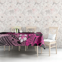 Hawaii Maui Upena Kiloi Tablecloth Kakau Tribal Pattern Pink Version