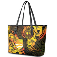 Personalised Kiribati Independence Day Leather Tote Bag 46th Anniversary