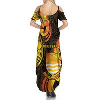 Personalised Kiribati Independence Day Summer Maxi Dress 46th Anniversary
