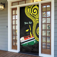 Vanuatu Penama Day Door Cover Grunge Flag Style - Polynesian Pride