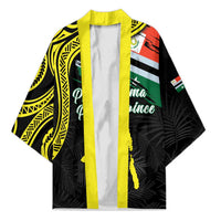 Personalised Vanuatu Penama Day Kimono Grunge Flag Style - Polynesian Pride