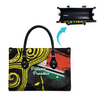 Vanuatu Penama Day Leather Bag Grunge Flag Style - Polynesian Pride