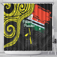 Vanuatu Penama Day Shower Curtain Grunge Flag Style LT05 - Polynesian Pride