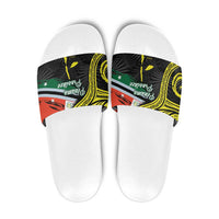 Vanuatu Penama Day Slide Sandals Grunge Flag Style - Polynesian Pride