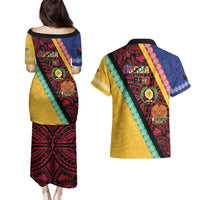 Love Torba PNG Day Couples Matching Puletasi and Hawaiian Shirt Together We Grow - Polynesian Pride