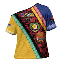 Love Torba PNG Day Cross Shoulder Shirt Together We Grow - Polynesian Pride