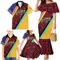 Love Torba PNG Day Family Matching Mermaid Dress and Hawaiian Shirt Together We Grow - Polynesian Pride