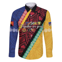 Love Torba PNG Day Family Matching Off Shoulder Short Dress and Hawaiian Shirt Together We Grow - Polynesian Pride