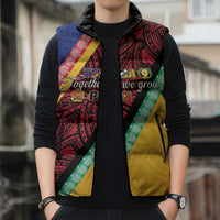 Love Torba PNG Day Sleeveless Puffer Jacket Together We Grow - Polynesian Pride