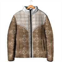 Beige Hawaii Paniolo Quilt Motif Padded Jacket LT05 - Polynesian Pride