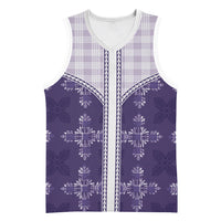 Purple Hawaii Paniolo Quilt Motif Basketball Jersey LT05 Unisex Purple - Polynesian Pride