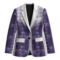 Purple Hawaii Paniolo Quilt Motif Blazer LT05 Unisex Purple - Polynesian Pride