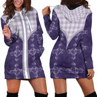 Purple Hawaii Paniolo Quilt Motif Hoodie Dress LT05 - Polynesian Pride