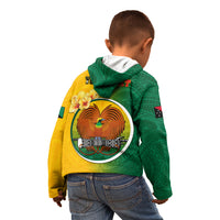 Personalized Papua New Guinea Enga Province Kid Hoodie Mix Coat Of Arms Polynesian Pattern LT05 - Polynesian Pride