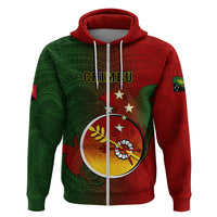 Papua New Guinea Chimbu Province Hoodie Mix Coat Of Arms Polynesian Pattern LT05 - Polynesian Pride