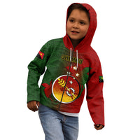 Papua New Guinea Chimbu Province Kid Hoodie Mix Coat Of Arms Polynesian Pattern LT05 - Polynesian Pride