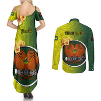 Personalized Papua New Guinea Oro Province Couples Matching Summer Maxi Dress and Long Sleeve Button Shirts Mix Coat Of Arms Polynesian Pattern LT05 - Polynesian Pride