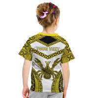 Personalised Niue The Rock Of Polynesia Kid T Shirt Peniamina Gospel Day Yellow Version